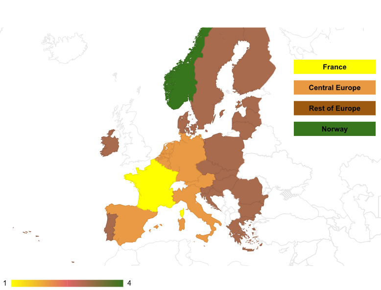 Carte indiquant les zones de livraison disponibles
